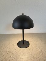 Tischleuchte Pilzform schwarz Metall guter Zustand