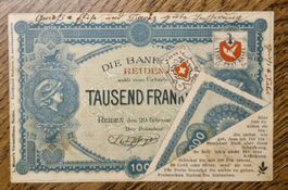 AK 1000 Franken, v. Winterthur nach Couvet, 1939