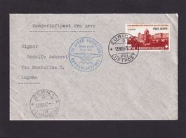 Luftpost-Brief Sonderflug Pro Aero Zürich, 13.07.1943 - FDC!