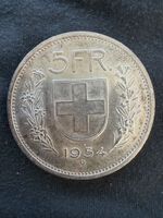Pièce rare de 5 francs suisses 1934 - A saisir!