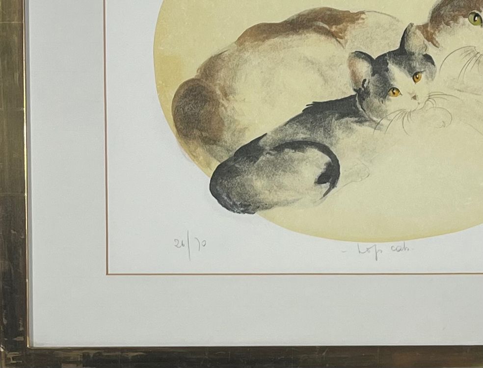 Dèdè (1936) Lithographie mit Katzen, Handsigniert 8
