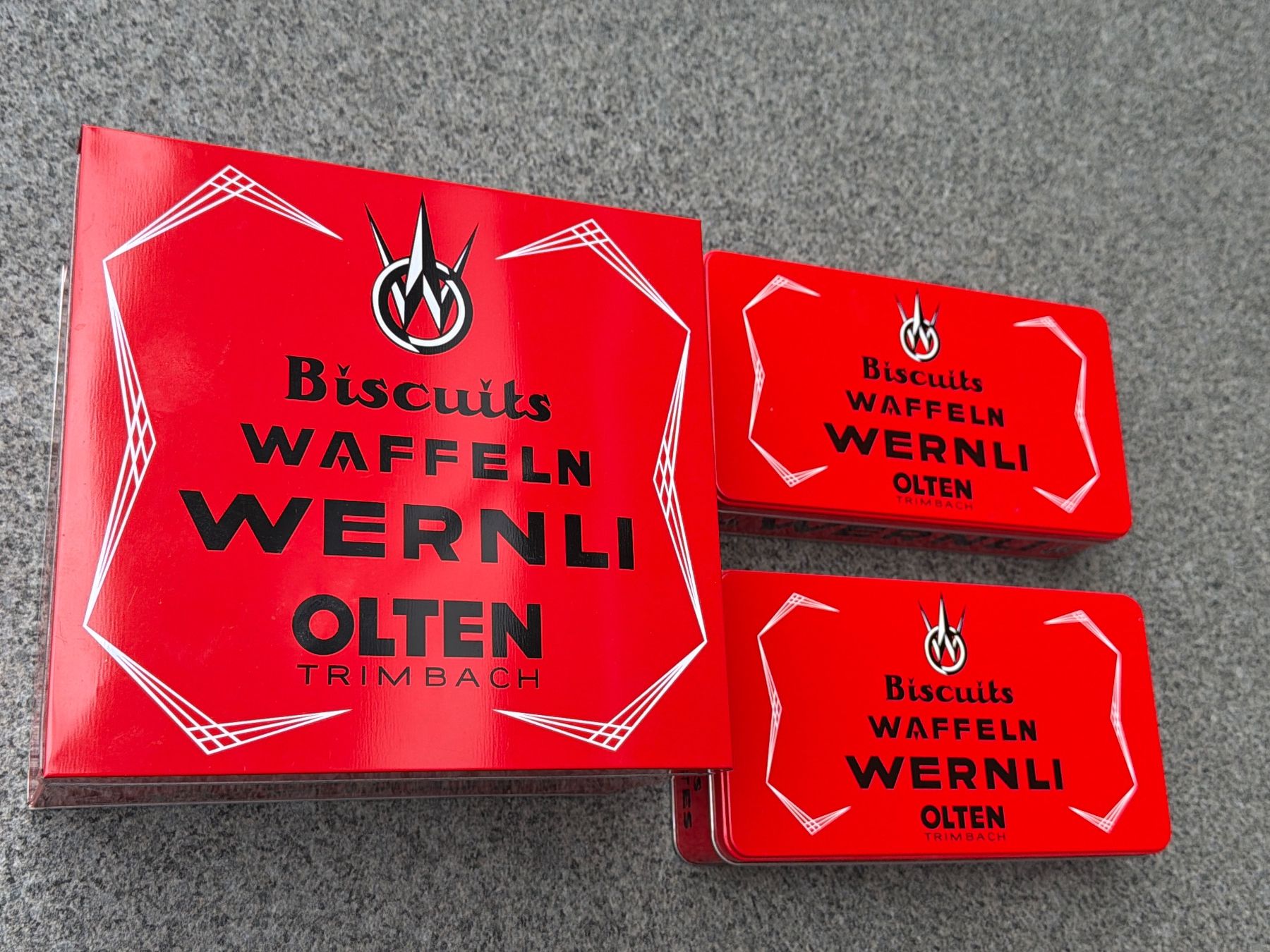 Barattoli: Vintage Wernli Blechdosen 3 Stk – Usato da Deitingen venduto da Himhip