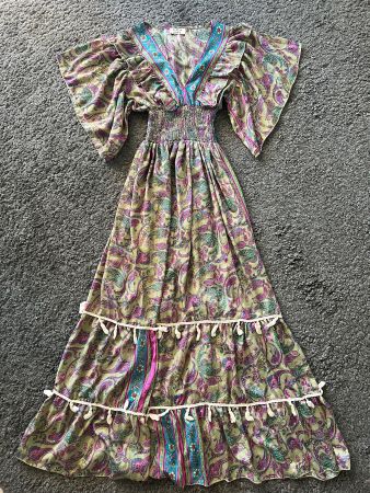 Maxikleid/Sommerkleid Paisley Muster 🤎🩷 Gr.S-M