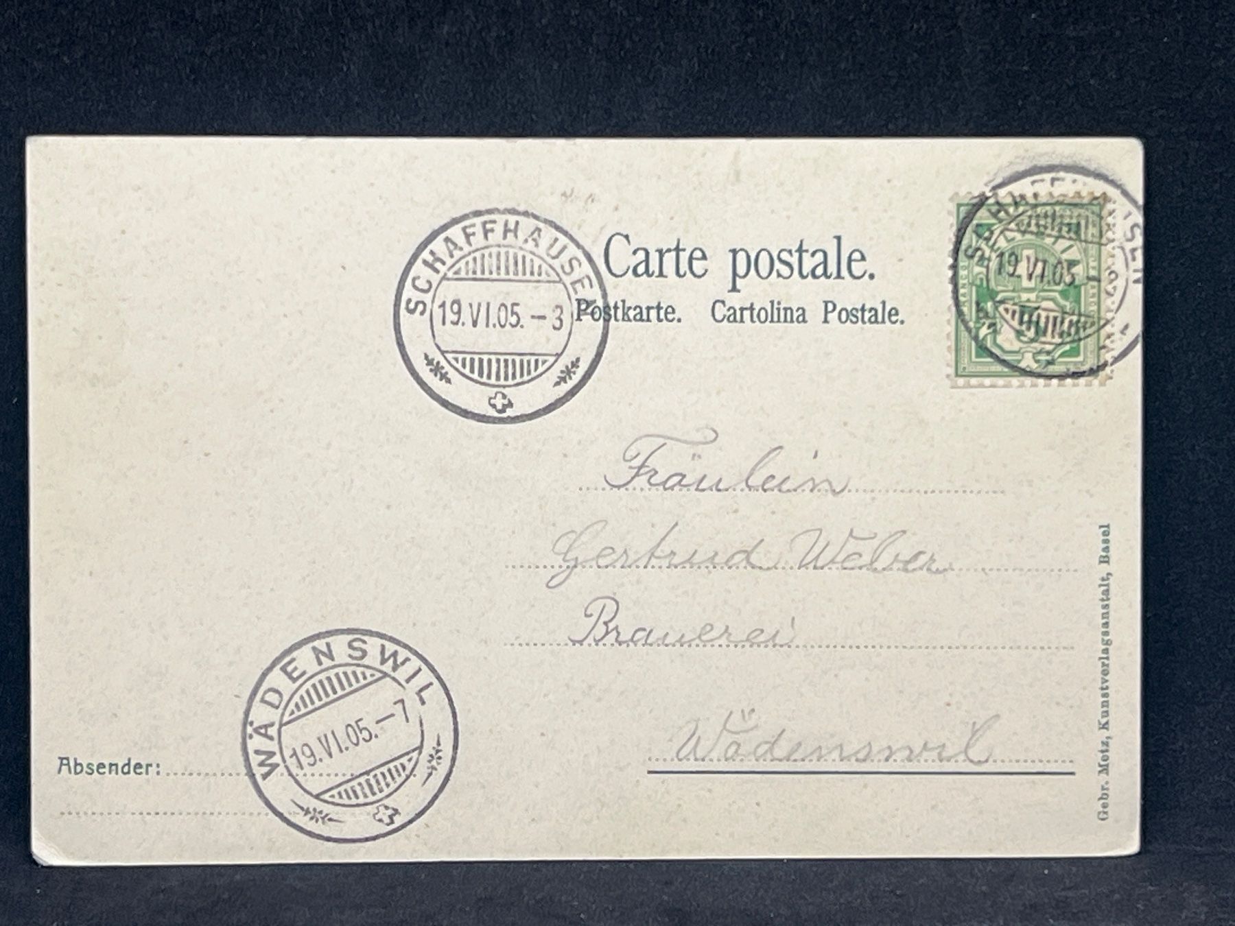 Cartoline postali: Ansichtskarte: 28048 Rheinfall – Usato da Widnau venduto da Brusi9 1