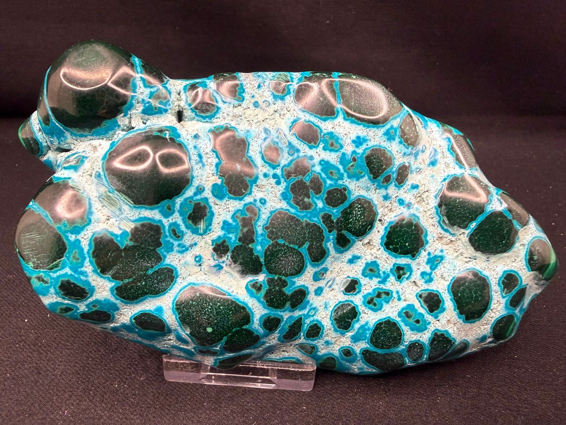 Minéraux & Lithothérapie: Malachit und Chrysocolla poliert – D'occasion à Schinznach Bad par Demerald 6