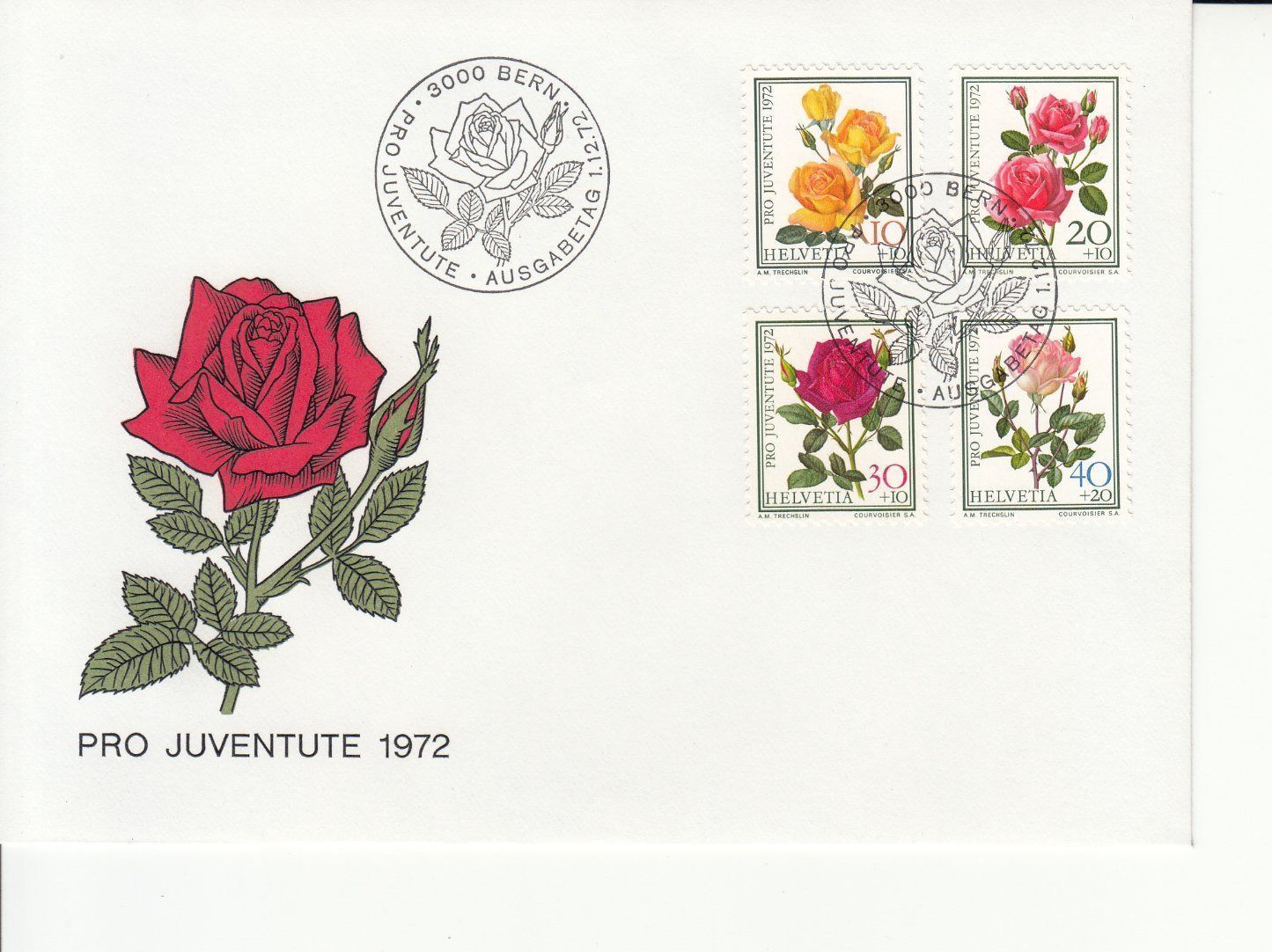 Tutti i francobolli: Pro Juventute 1972 - 1975 FDC – Usato da Bürglen TG venduto da StampGraf 1