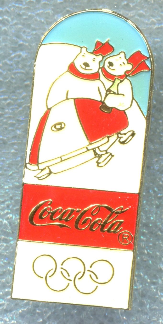 Coca-Cola Placchette & Badge: Coca Cola  Eisbär  Bob – Usato da Winterthur venduto da Sammleroase