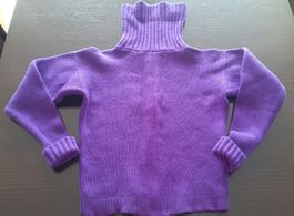 Strick Pullover, violett, Wolle, unisex, sehr warm, 42