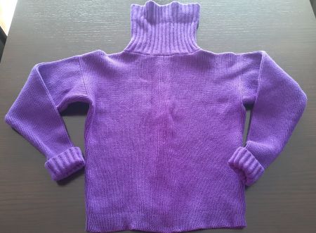 Strick Pullover, violett, Wolle, unisex, sehr warm, 42