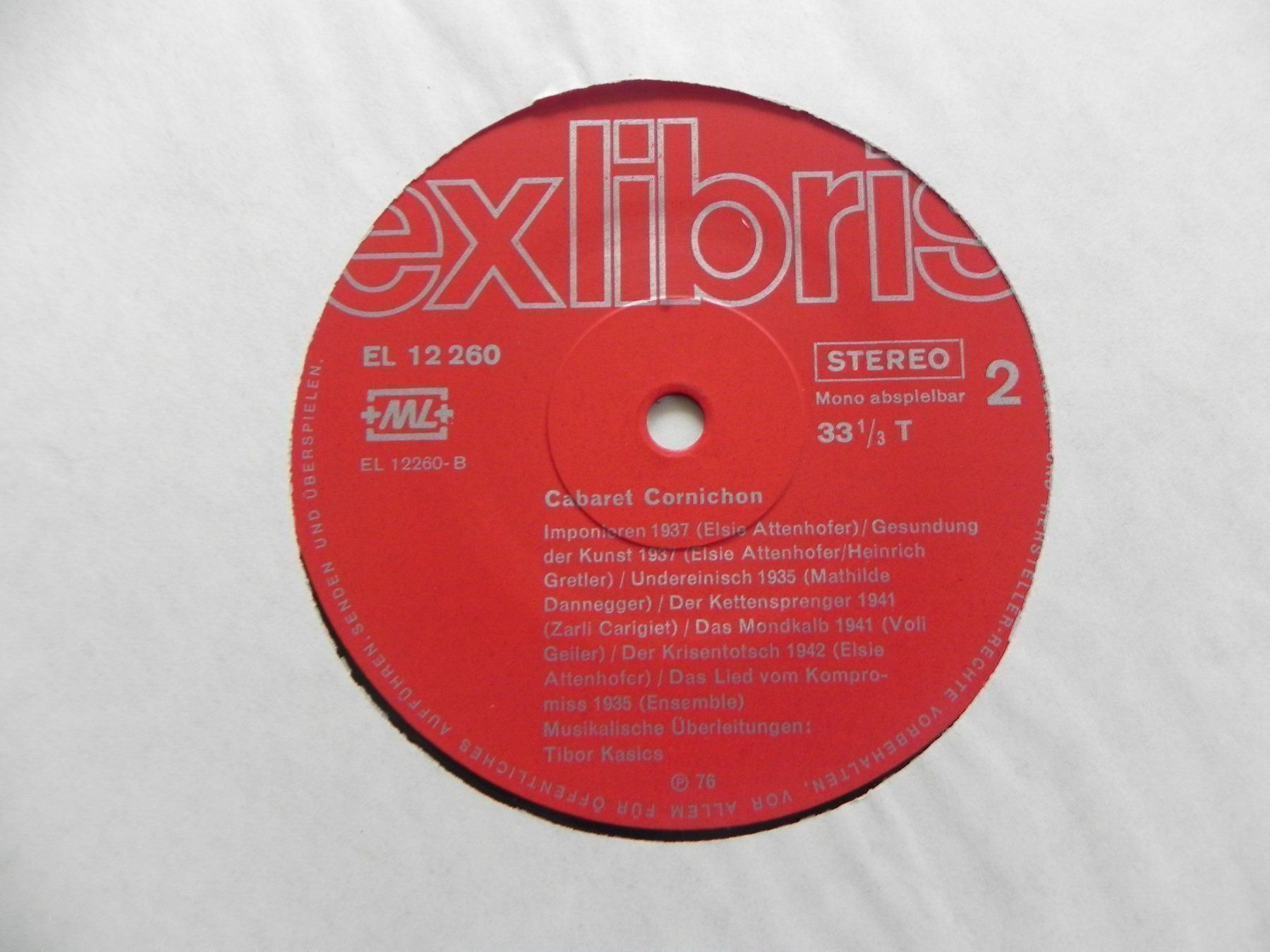 Schallplatten: LP Cabaret Cornichon Humor Schweiz 1935 – Gebraucht aus Siebnen von krimsie 3