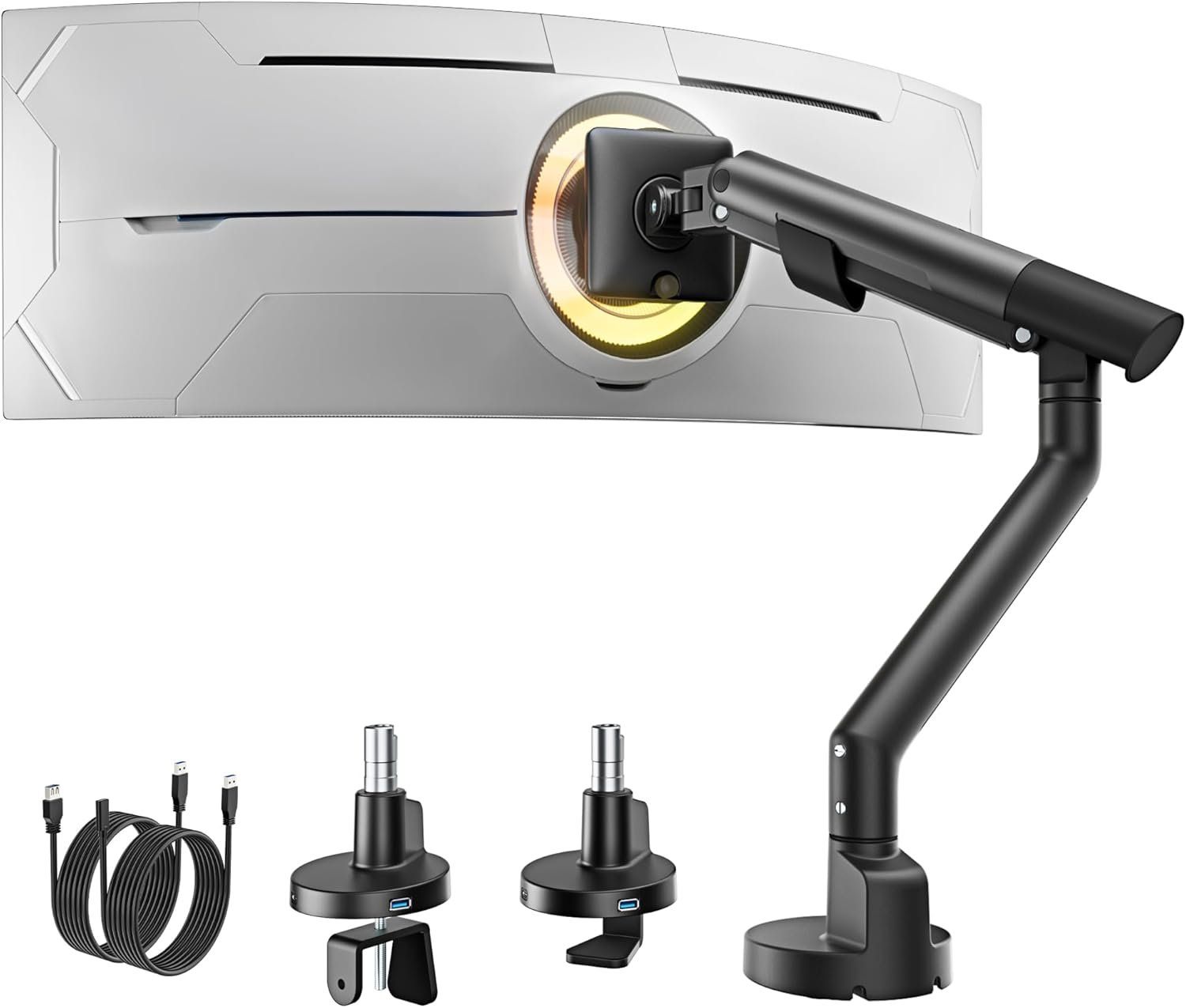 Staffa per monitor: Monitor Halterung Gasfeder 17-40 Zoll USB – Nuovo e nell'imballaggio originale da Suhr venduto da SchnapperCH
