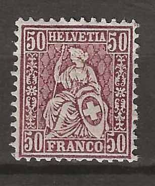 Tutti i francobolli: CH051 - Helvetia assise 51 ** – Usato da Trélex venduto da Phil_Albert