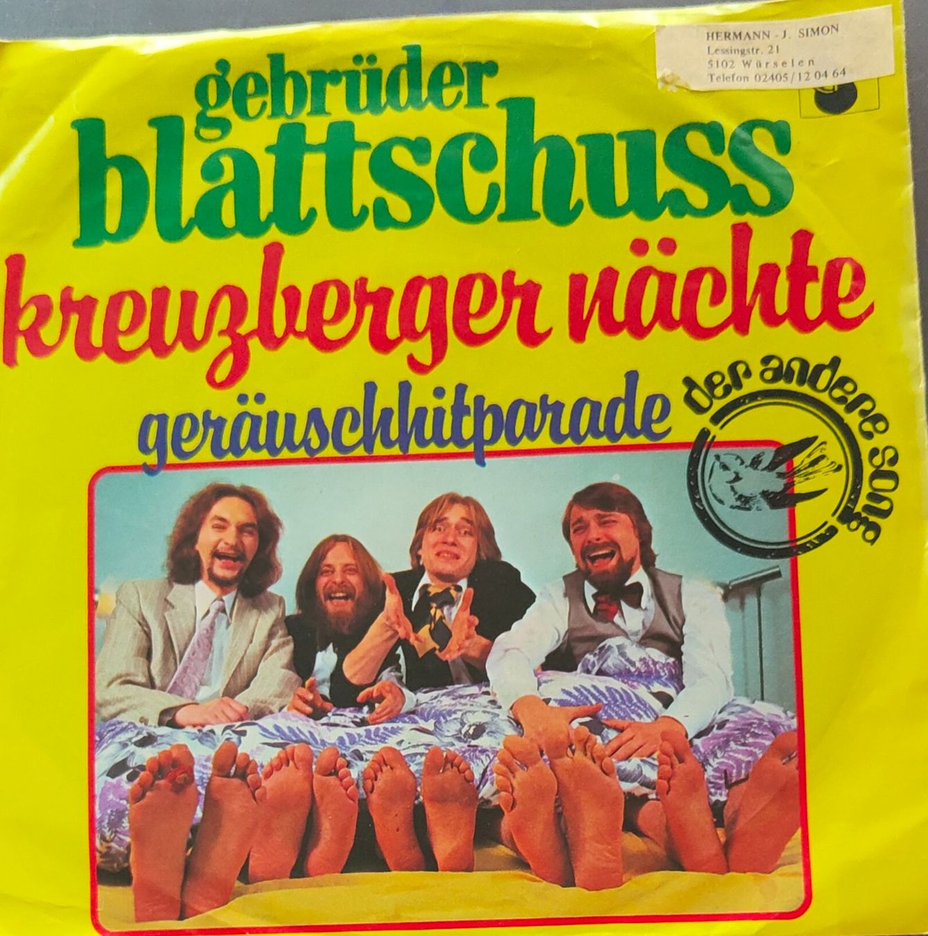 Dischi in vinile: Vinyl-Single Gebr. Blattschuss - Kreuzberger Nächte – Usato da Langenthal venduto da Modo39