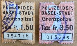 2 Fiskalmarken Grenzpolizei Polizeidep. Basel-Stadt