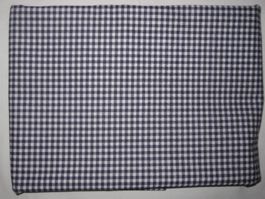 Baumwollstoff marine / weiss kariert