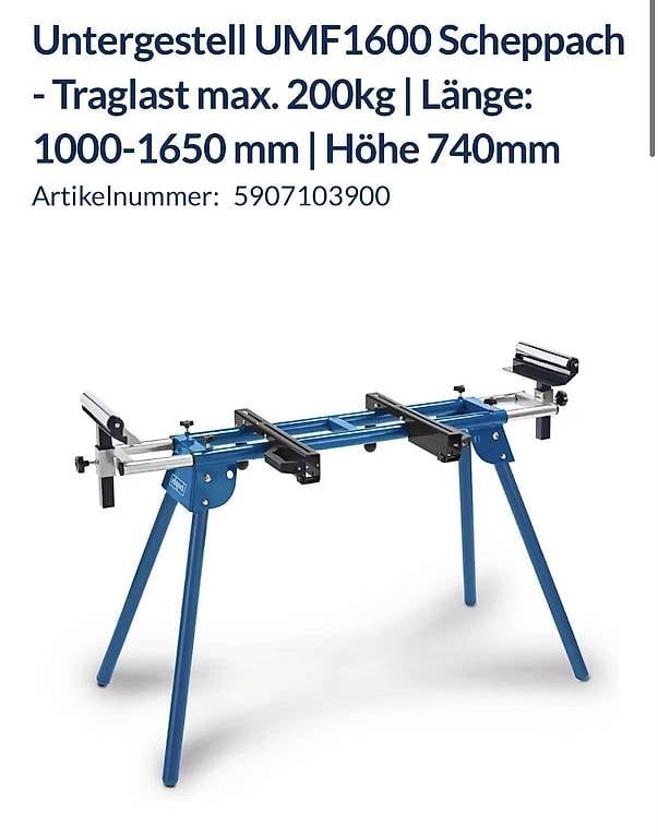 Seghe: Untergestell UMF1600 Scheppach – Usato da Azmoos venduto da Fam.Haas
