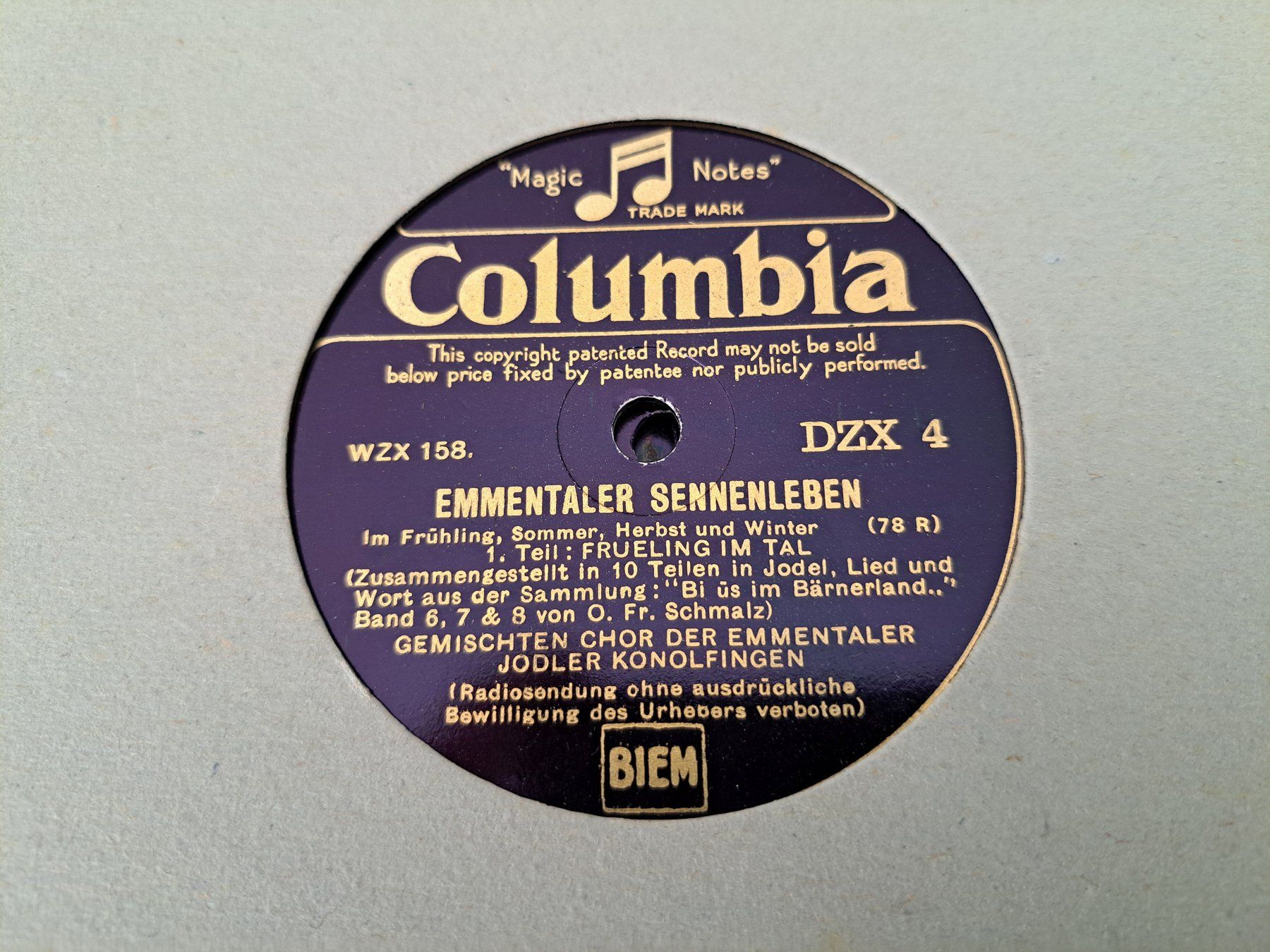 Dischi in vinile: Emmentaler Sennenleben, Teil 1-8, 4 Schellack-Platten – Usato da Zürich venduto da ad_leones 1