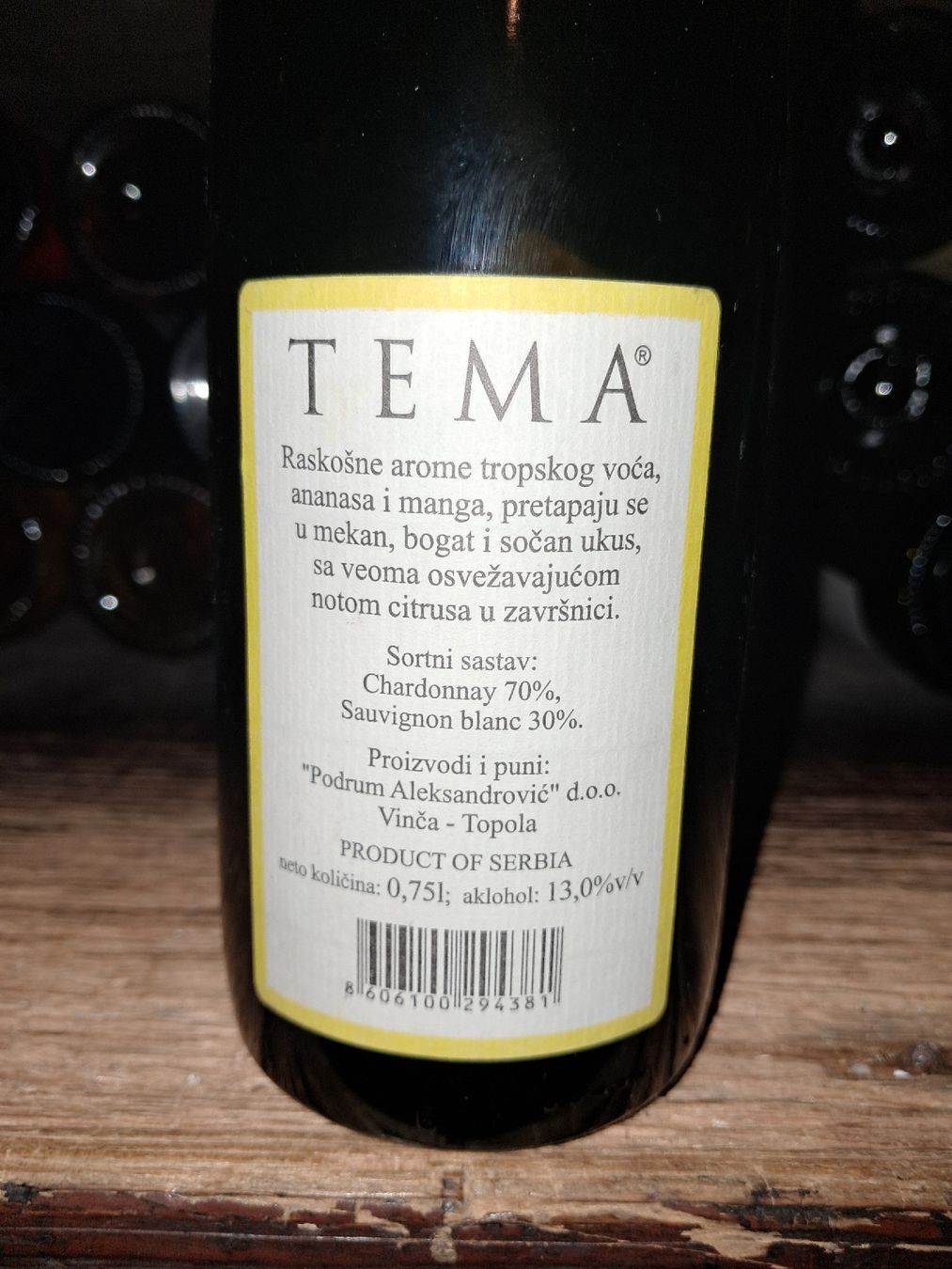 Wein: vin blanc sec serbe Tema 2008 – Neu und originalverpackt aus Le locle von juliensaran 3