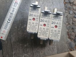 Sicherung Schmelzsicherung 20A 500v DIN 000 gG gL SIBA