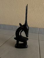 Statue gazelle en bois noir style africain décoration état