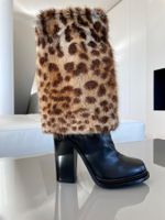 BRAND NEW DOLCE&GABBANA BLACK LEATHER BOOTS, SIZE 36,5