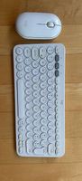 Logitech K380 Bluetooth Tastatur  CH-Layout, weiss + Maus