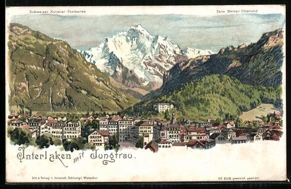 Cartoline postali: C. Steinmann Nr. 2138: Interlaken, Teila – Usato da Berlin venduto da bartko-reher