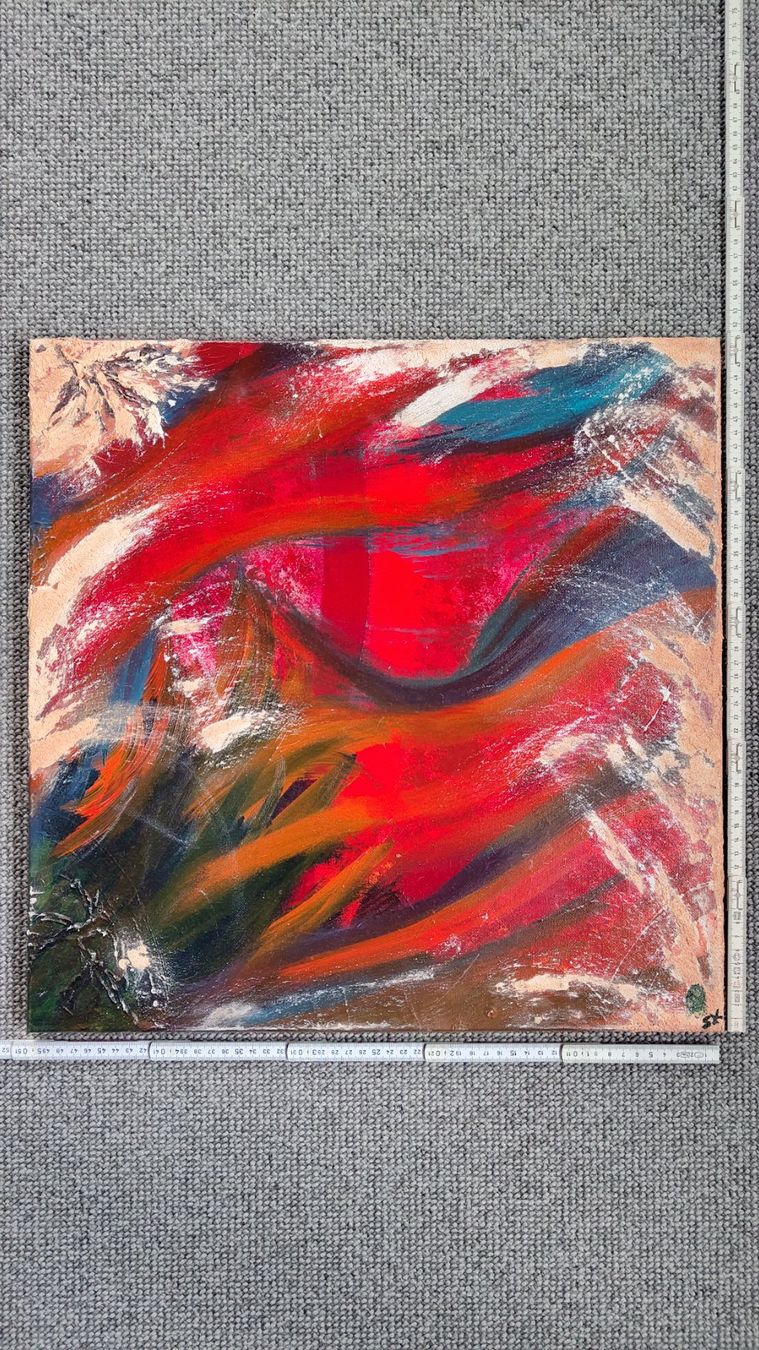Dipinti: Abstraktes Acrylbild, handgemalt, 50x50cm – Usato da Ballwil venduto da bom_ar