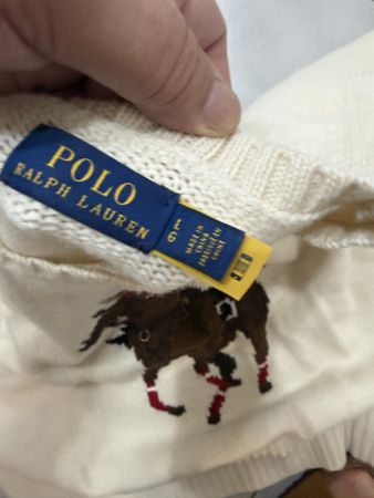 Polo Ralph Lauren Strickpullover Bär beige Grösse L