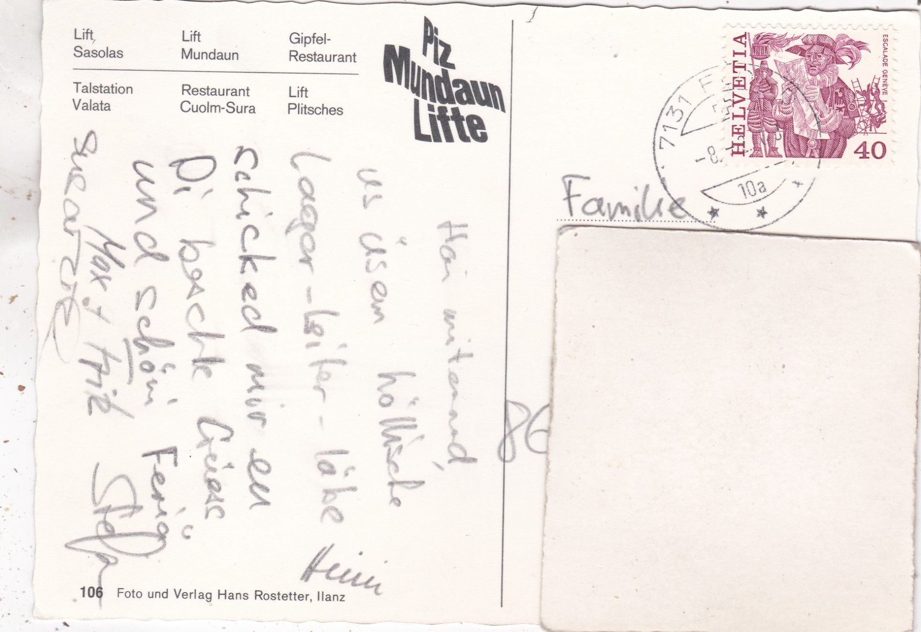 Cartoline postali: Skilifte Mundaun – Usato da Herisau venduto da Lisegrat2008 1