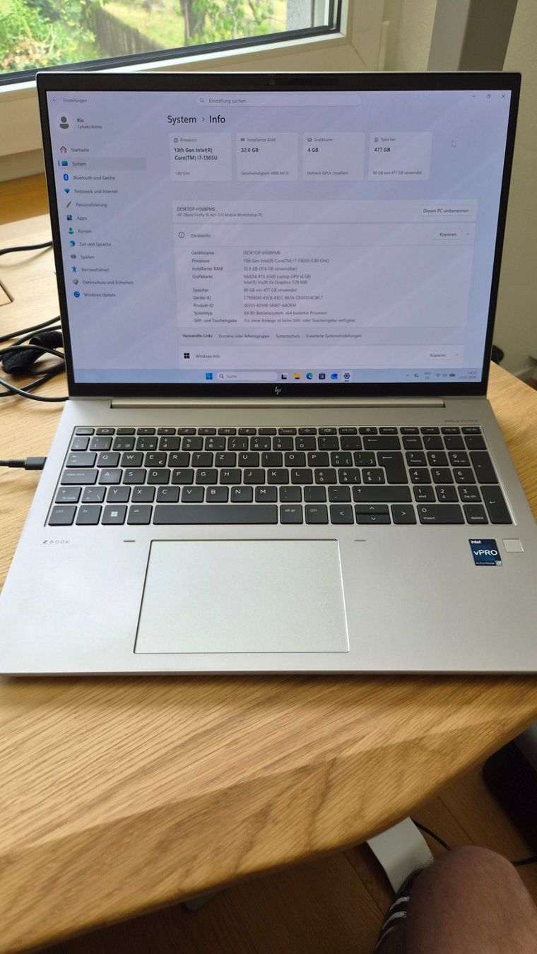 Hewlett Packard Notebook: HP ZBook Firefly 16" G10 inkl. Nvidia RTX A500 – Usato da Feuerthalen venduto da molim83