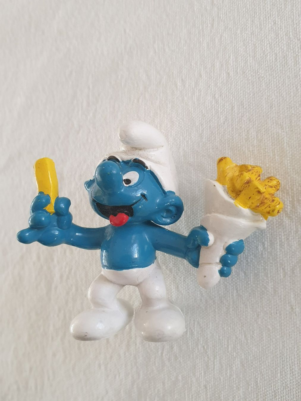Schleich Statuette: Pommes Frites Schlumpf – Usato da Mörschwil venduto da spirspi 2