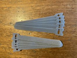 Kabelbinder mit Klettverschluss grau 10 Stück NEU
