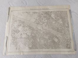 Landkarte der Stadt Zürich 1935 Lang 84,6cm Hoch 62,8cm