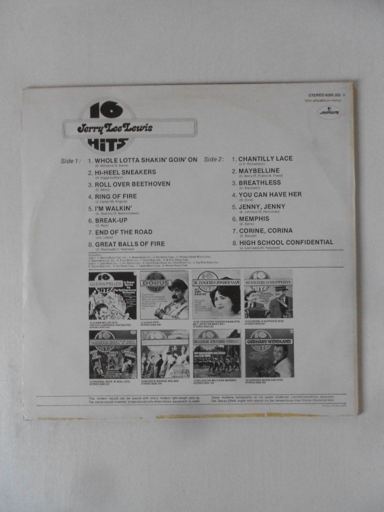 Dischi in vinile: JERRY LEE LEWIS  -  16 HITS – Usato da Bex venduto da Giorgiob 1