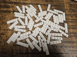 lego 3710 lot de 60 pièces White Plate 1 x 4