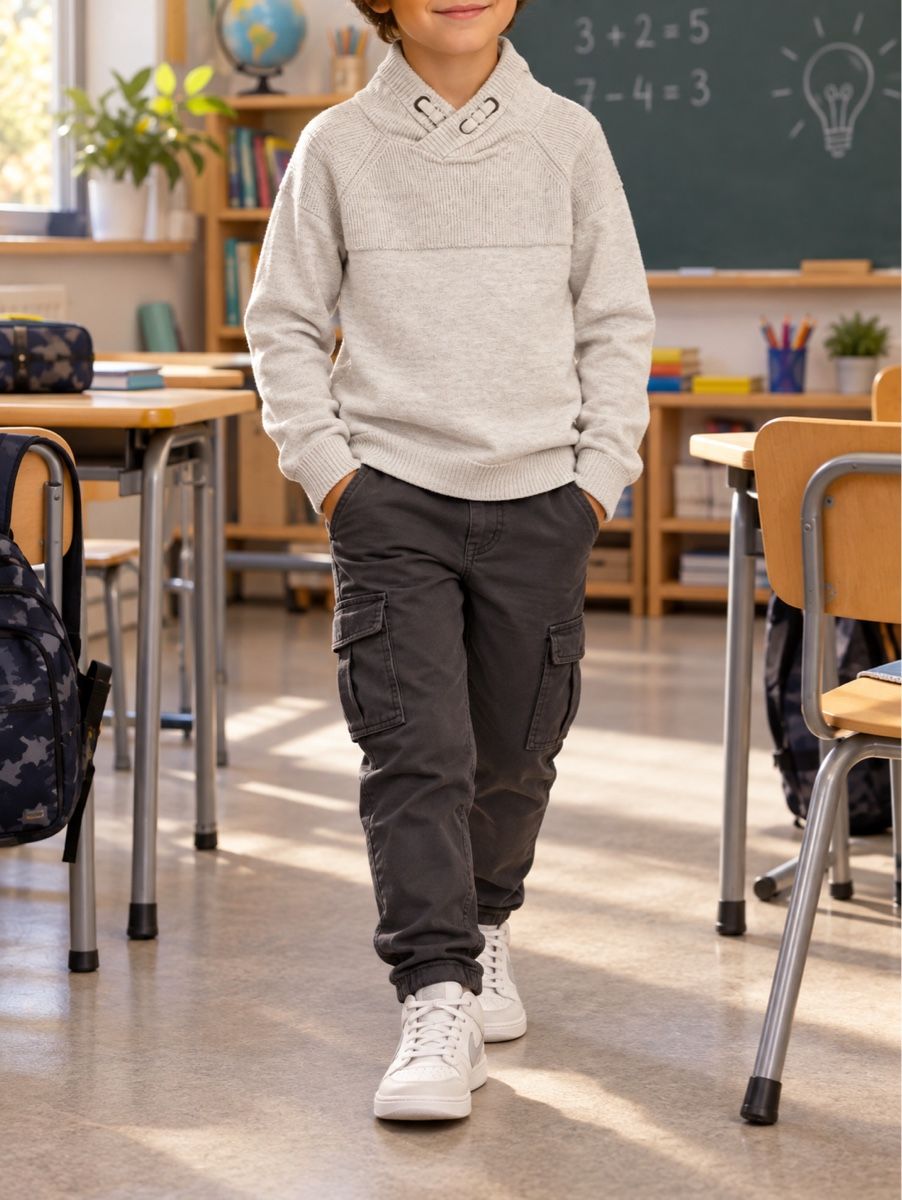 Maglioni & Felpe: PULL EN MAILLE GRIS CLAIR POUR ENFANT – Nuovo (secondo la descrizione) da Lausanne venduto da mar_6snp