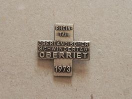 Abzeichen Rheintal Schwingfest Schwingen Oberriet SG 1973