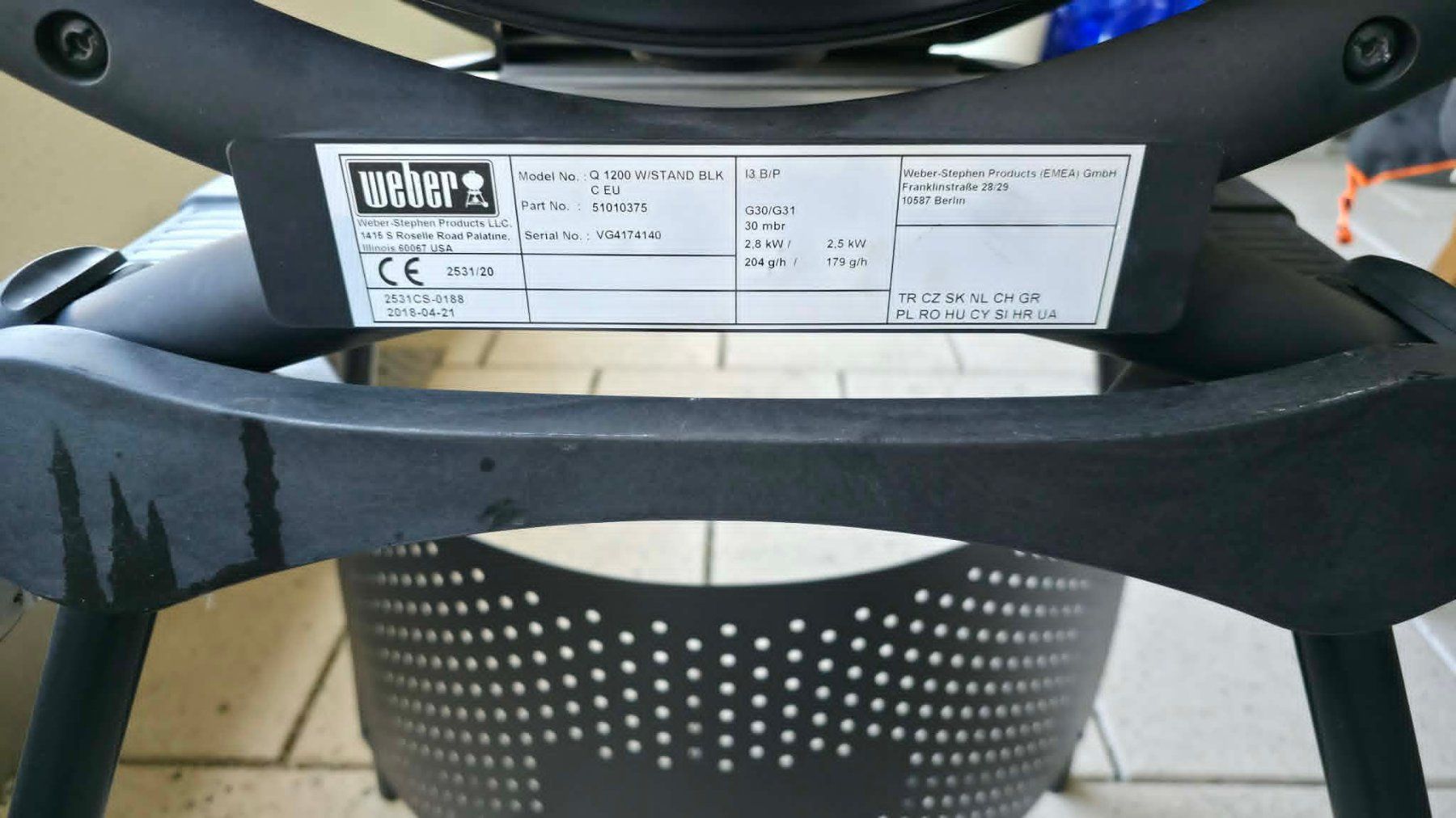 Weber Griglie: Weber Q1200 - Grill mit Ständer / Grill with stander – Usato da Zürich venduto da anna_berza 4
