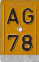 Velonummer AG 78