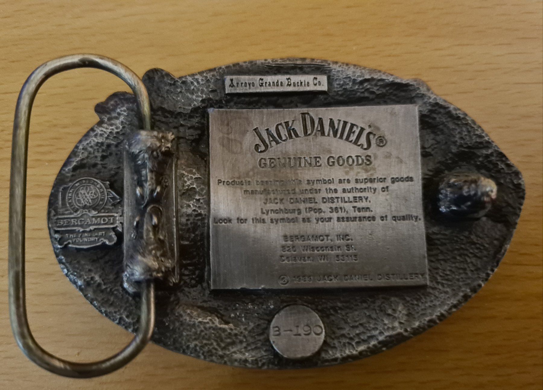 Jack Daniels Fibbie per cinture: Jack Daniels – Nuovo e nell'imballaggio originale da Lyss venduto da rochen54 1