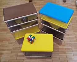 10x Behälter, Kunststoff, Vintage, cool, praktisch