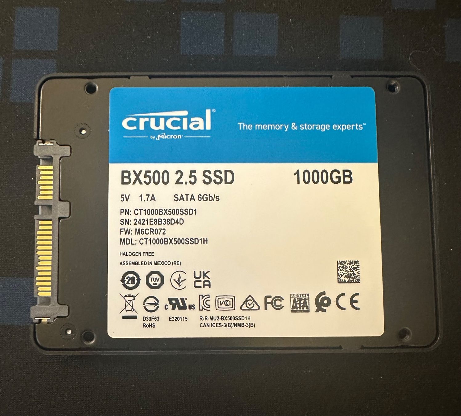 Crucial Dischi rigidi: Crucial BX500 1TB SSD – Nuovo (secondo la descrizione) da Aarau venduto da DataShop-Aarau