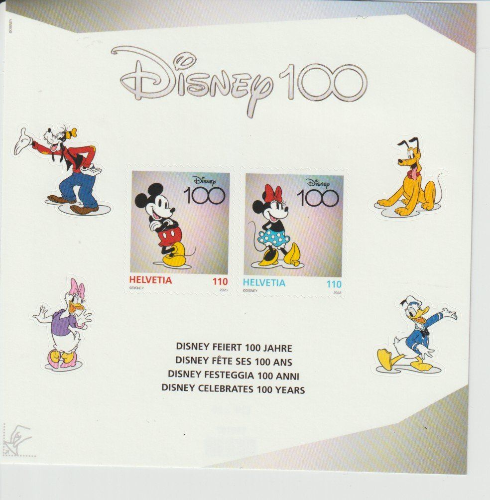 Tutti i francobolli: Disney 100 Jahre Block ** – Nuovo (secondo la descrizione) da Lausanne venduto da Whorvath