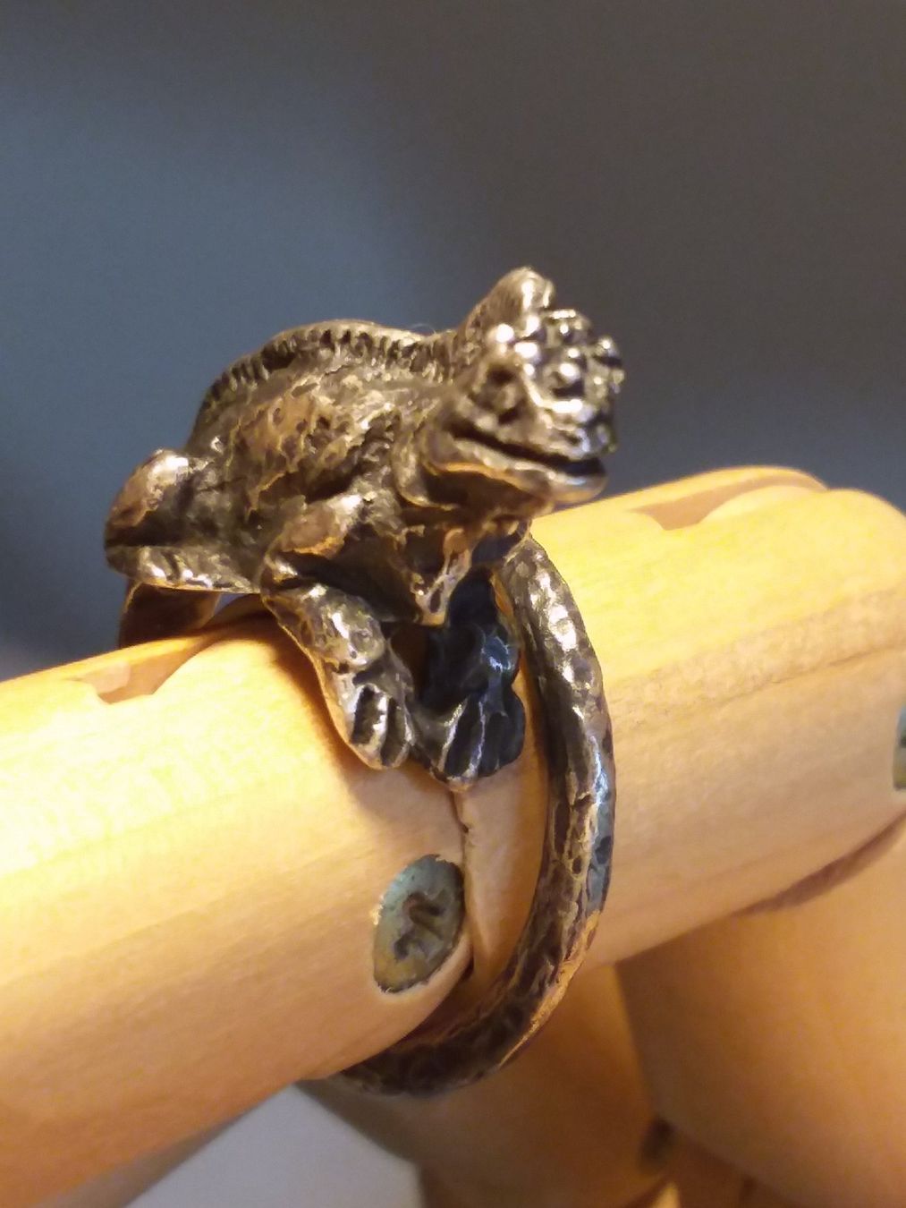 Anelli: Sterling Silber Echse Drachen Ring, Gr. 54 – Usato da Zürich venduto da sanwit 4