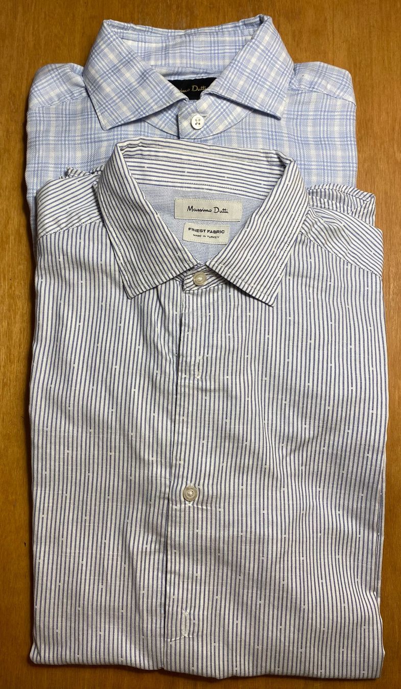 Massimo Dutti Camicie: 2 Hemden, Massimo Dutti blau/weiss – Usato da Lausanne venduto da abie01