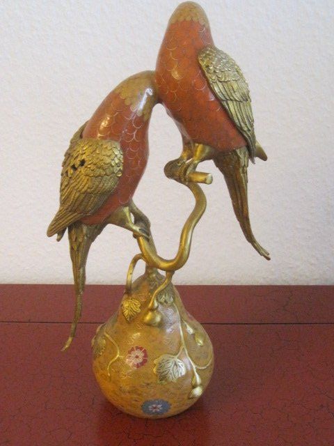 Figurines: Cloisonné Räuchergefäss aus massivem Messing – Neuf (Voir description) à Basel par cronat 2