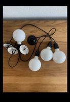 Lampen-Set mit 4 Leuchten weiss schwarz gut erhalten