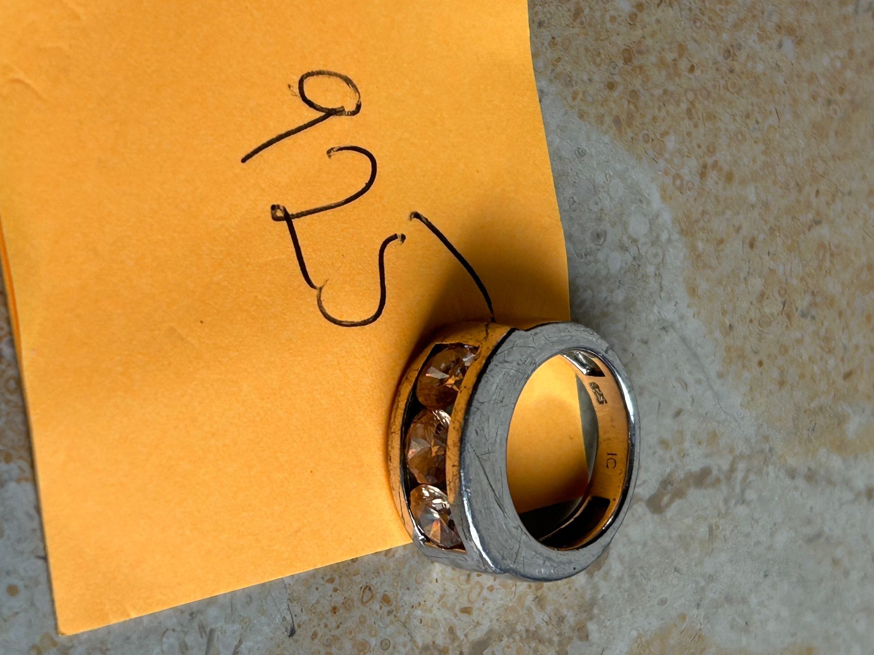 Anelli: Silber Ring Champagnerfarbe (49) – Usato da Dittingen venduto da Bijoubelle 6