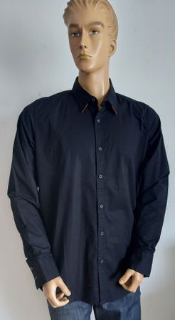 Neues Nudie Jeans Herren Hemd Ayman, Schwarz, Gr. XL